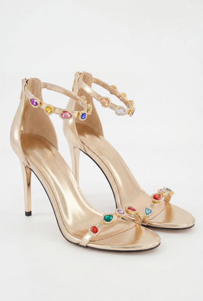 Charm Ankle Strap Stiletto Heels