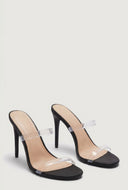 Open Toe Jelly Strap Stiletto Heels