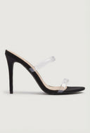 Open Toe Jelly Strap Stiletto Heels
