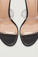 Open Toe Jelly Strap Stiletto Heels