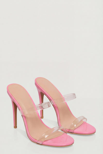 Open Toe Jelly Strap Stiletto Heels
