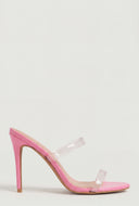 Open Toe Jelly Strap Stiletto Heels