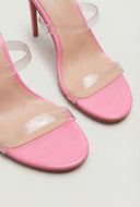 Open Toe Jelly Strap Stiletto Heels