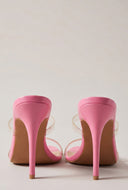 Open Toe Jelly Strap Stiletto Heels