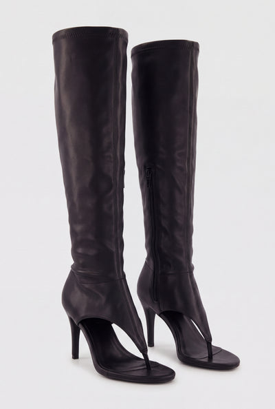 Thong Sandal Knee High Boots