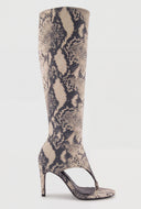 Thong Sandal Knee High Boots