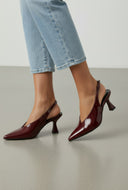 Slingback Pointed Toe Low Heel Pumps