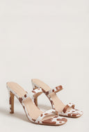 Square Toe Double Strap Mid Heels