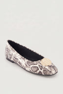 Metallic Detail Ballet Flats