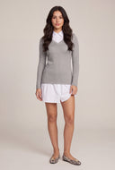 Metallic Detail Ballet Flats