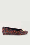 Metallic Detail Ballet Flats