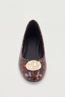 Metallic Detail Ballet Flats
