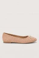Metallic Detail Ballet Flats