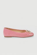 Glam Greek Key Square Toe Flats