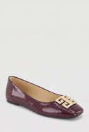 Glam Greek Key Square Toe Flats