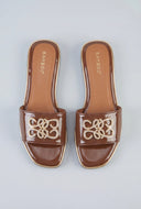 Swirl Pendant Slide Sandals
