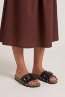 Astrid Buckle Footbed Sandals