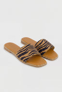 Glam Patterned Slide Sandals
