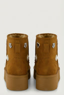 Aspen Faux Suede Charm Platform Booties