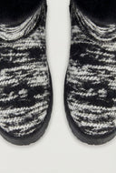 Faux Fur Platform Knit Booties
