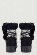 Faux Fur Platform Knit Booties