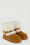 Faux Fur Cuff Ankle Booties