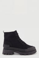 Canvas Lug Sole Combat Boots