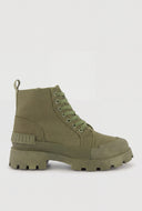 Canvas Lug Sole Combat Boots