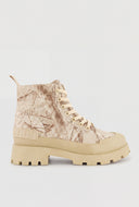 Canvas Lug Sole Combat Boots