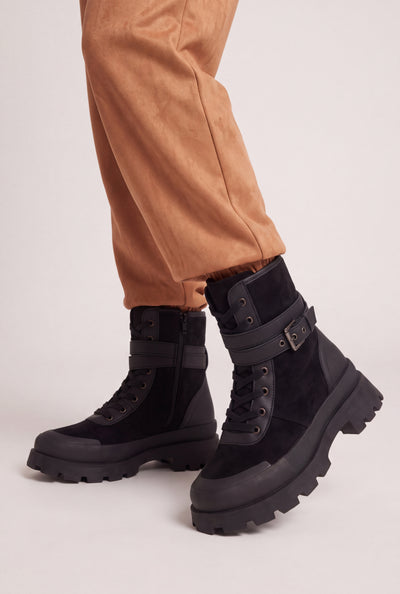Buckle Combat Boots