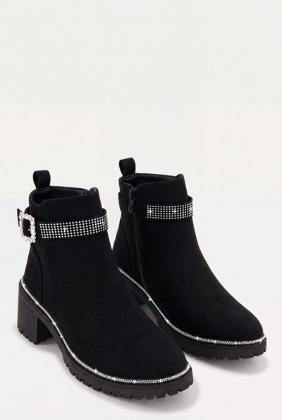Glam Buckle Booties