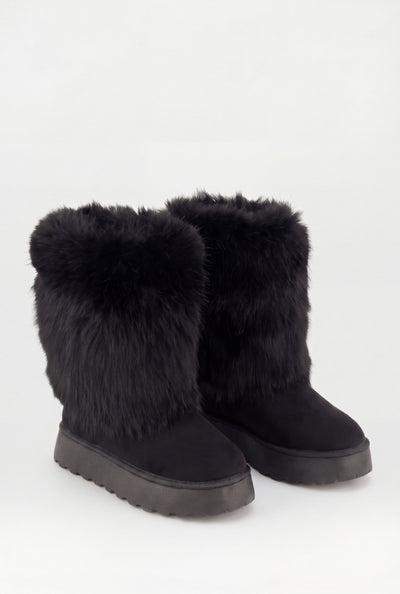 Faux Fur Cuff Booties
