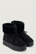 Faux Suede Platform Ankle Booties