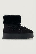 Faux Suede Platform Ankle Booties