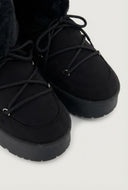 Faux Suede Platform Ankle Booties