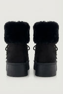 Faux Suede Platform Ankle Booties