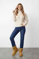 Pearl Bow Lace-Up Winter Boots