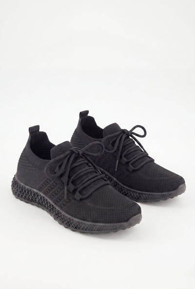 Julia Textured Lace Up Sneakers