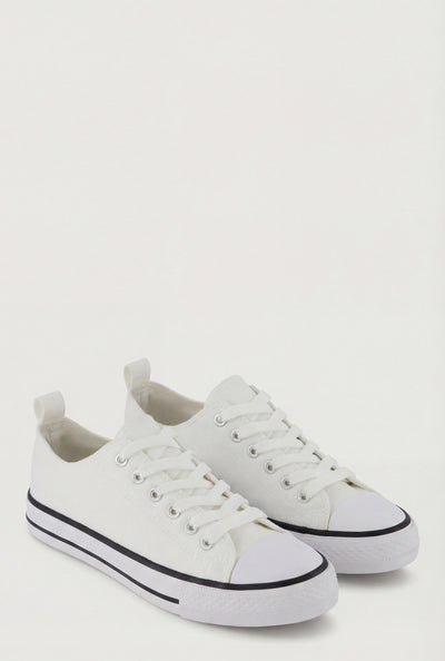 Canvas Lace-Up Sneakers