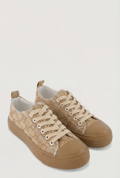 Canvas Lace-Up Sneakers