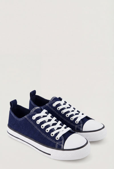 Canvas Lace-Up Sneakers