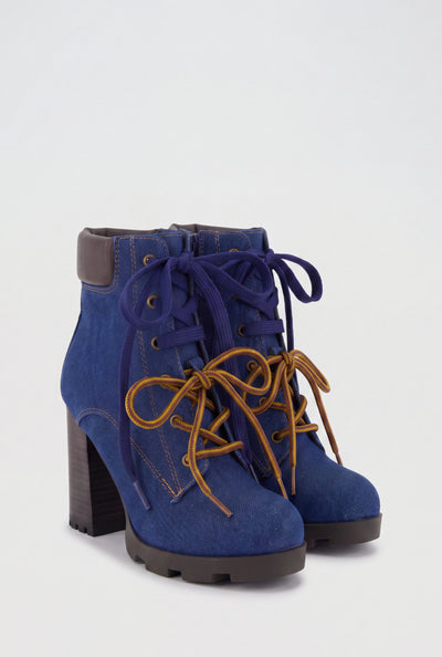 Sereia Double Lace Up Booties