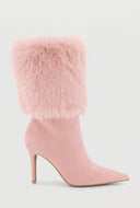 Faux Fur Cuff Stiletto Booties