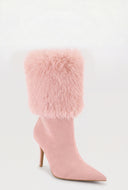 Faux Fur Cuff Stiletto Booties