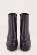 Zip Block Heel Platform Booties