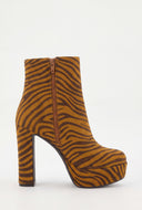 Zip Block Heel Platform Booties