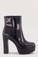 Zip Block Heel Platform Booties