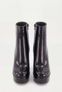 Zip Block Heel Platform Booties