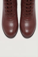 Block Heel Ankle Combat Boots