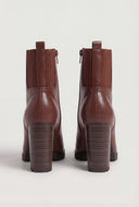 Block Heel Ankle Combat Boots